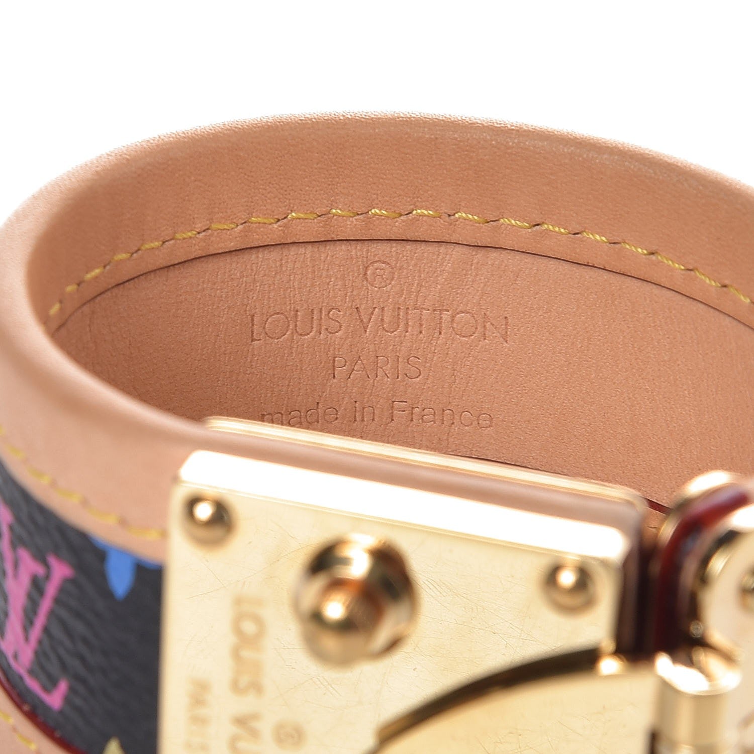 Louis Vuitton Monogram Multicolor S Lock Bracelet M Black 4 of 7