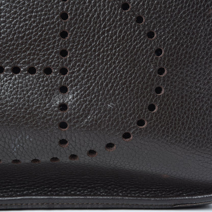 Hermes Taurillon Clemence Evelyne II GM Chocolate 16 of 23