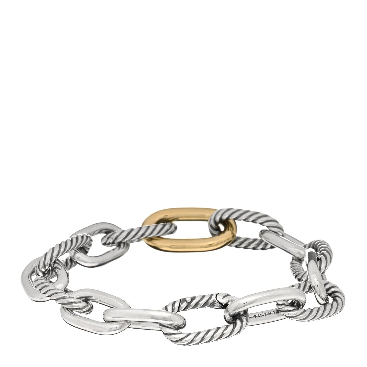 Sterling Silver 18K Yellow Gold 11mm Madison Chain Bracelet