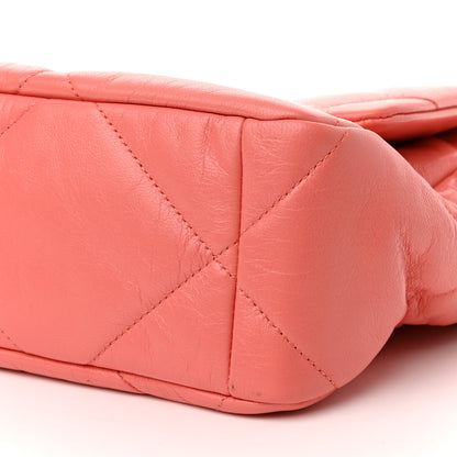 Chanel Goatskin Quilted Large Chanel 19 Flap Coral 9 of 10