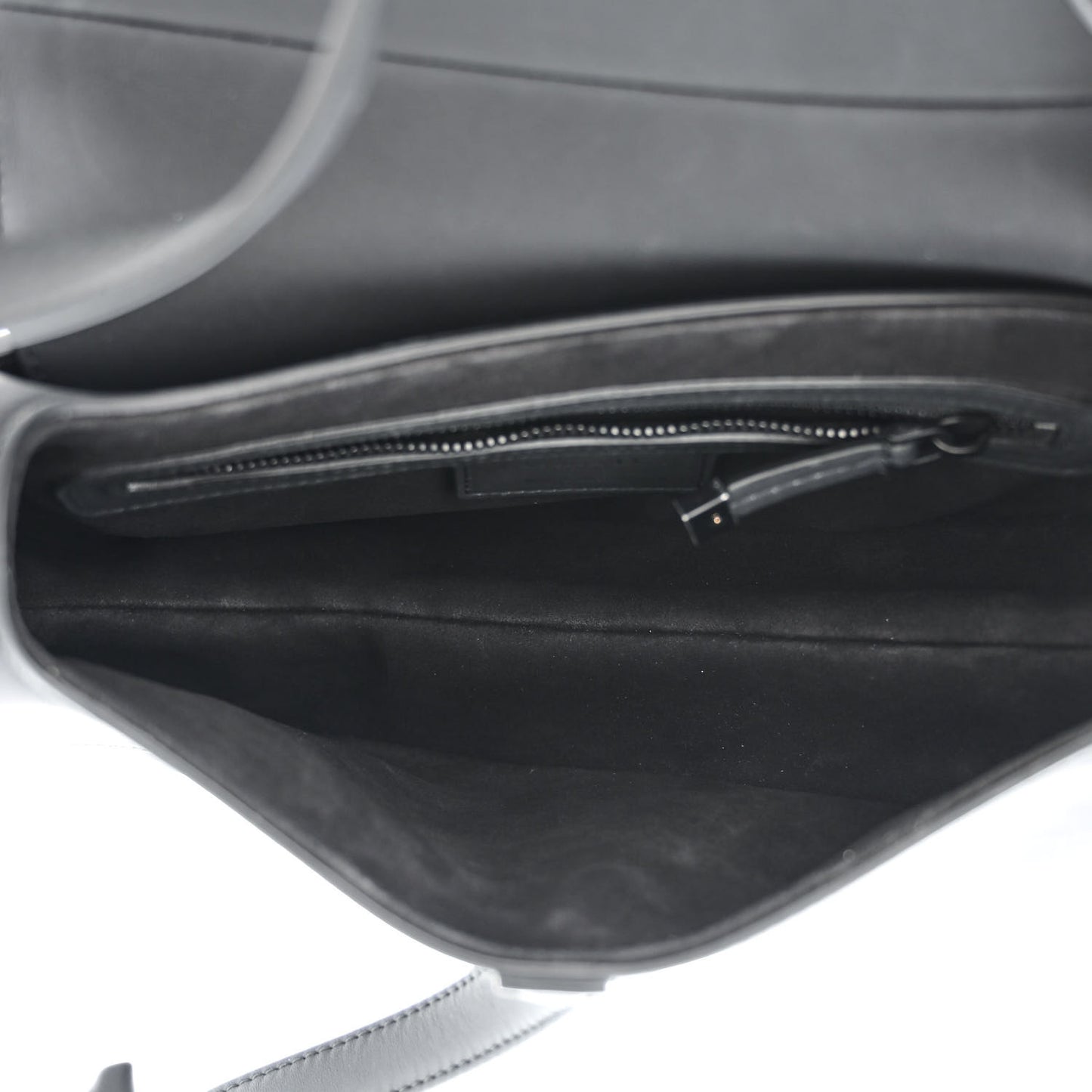 Ultra Matte Calfskin Saddle Bag Black