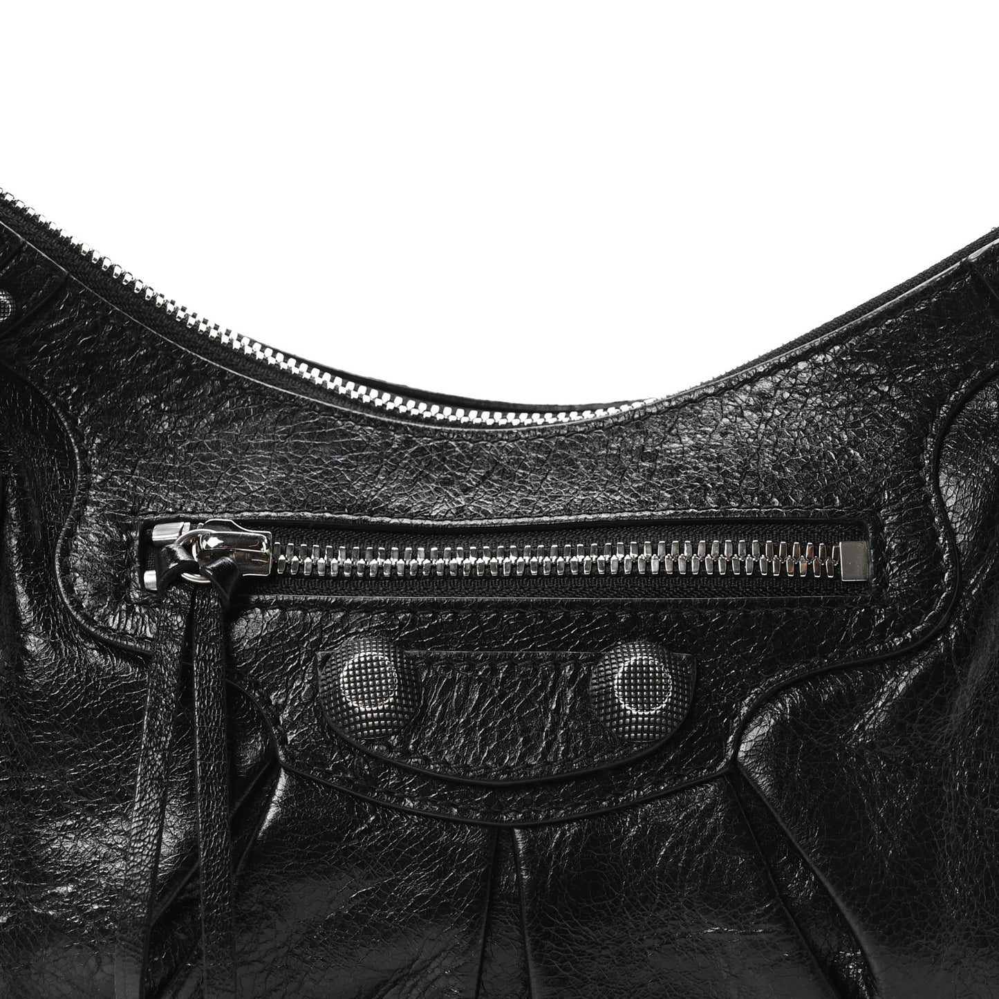 Agneau Arena Small Le Cagole Shoulder Bag Black