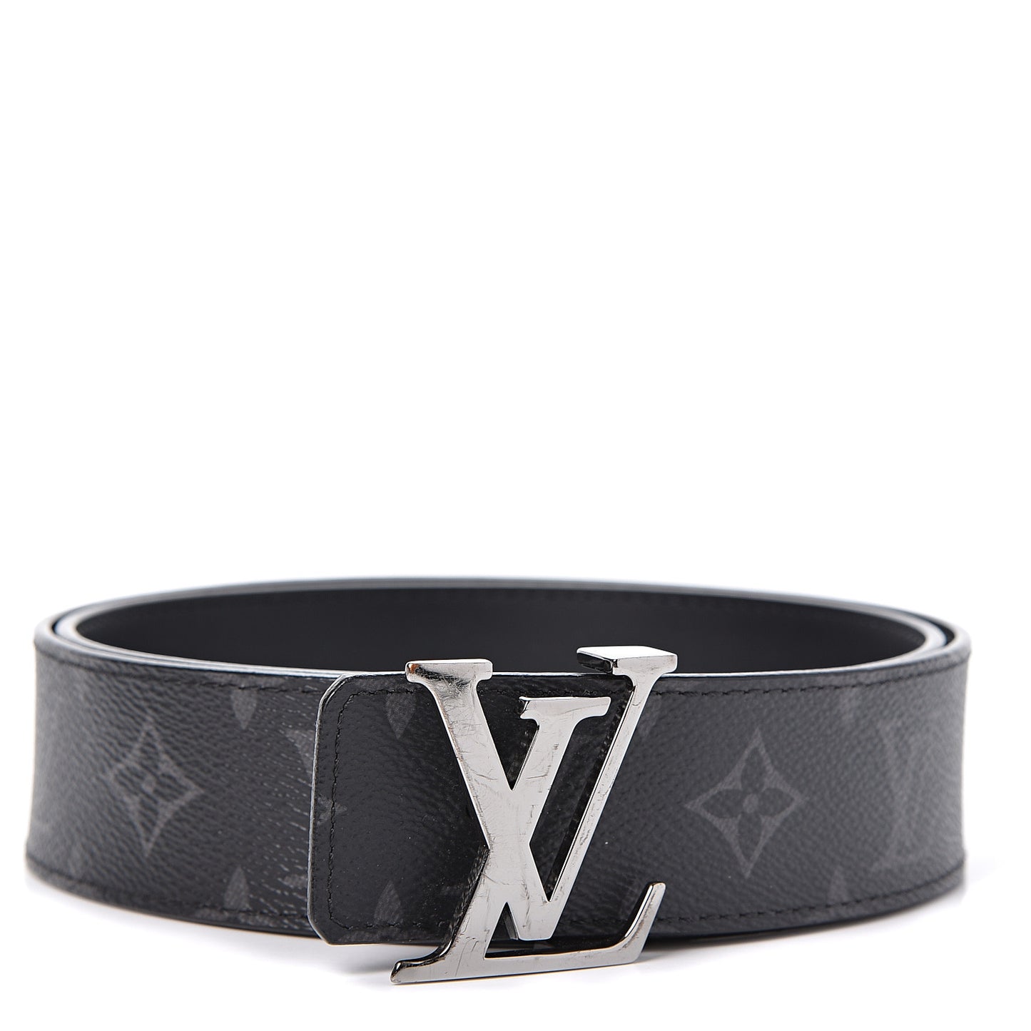 Monogram Eclipse Taigarama 40mm LV Initiales Reversible Belt 85 34 Black