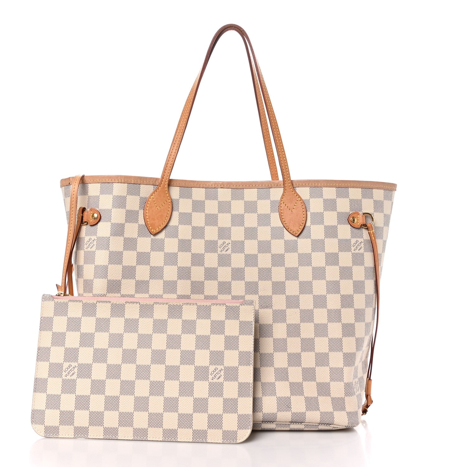 Louis Vuitton Damier Azur Neo Neverfull MM Rose Ballerine 3 of 10