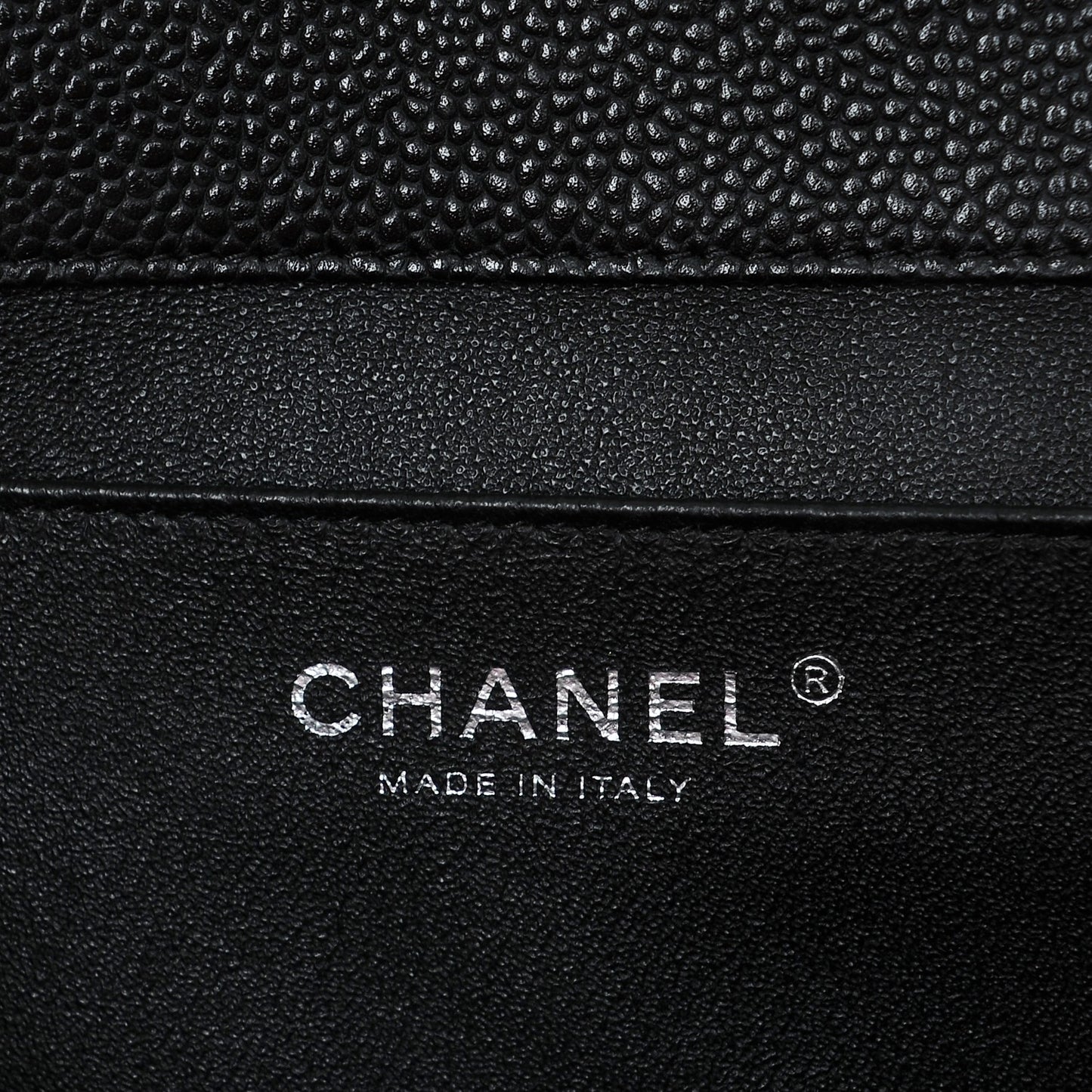 Caviar Quilted Clutch With Chain Flap Black