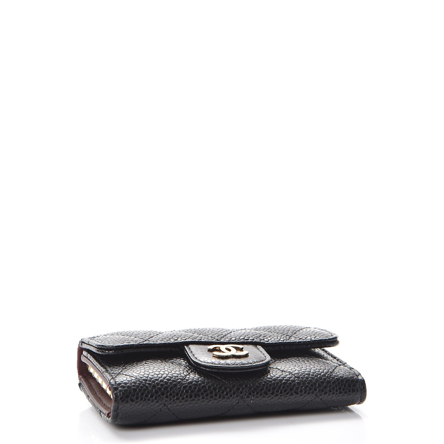 Caviar Quilted 6 Key Holder Black