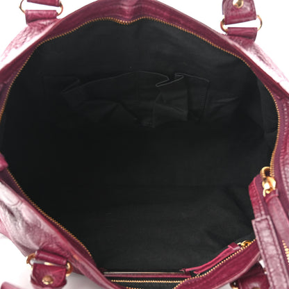Balenciaga Agneau Classic Gold Hardware City Violet Prune 5 of 9