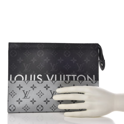 Louis Vuitton Monogram Eclipse Split Pochette Voyage MM 2 of 9