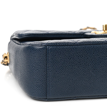 Chanel Caviar Quilted Chain Soul Flap Navy Blue 7 of 8