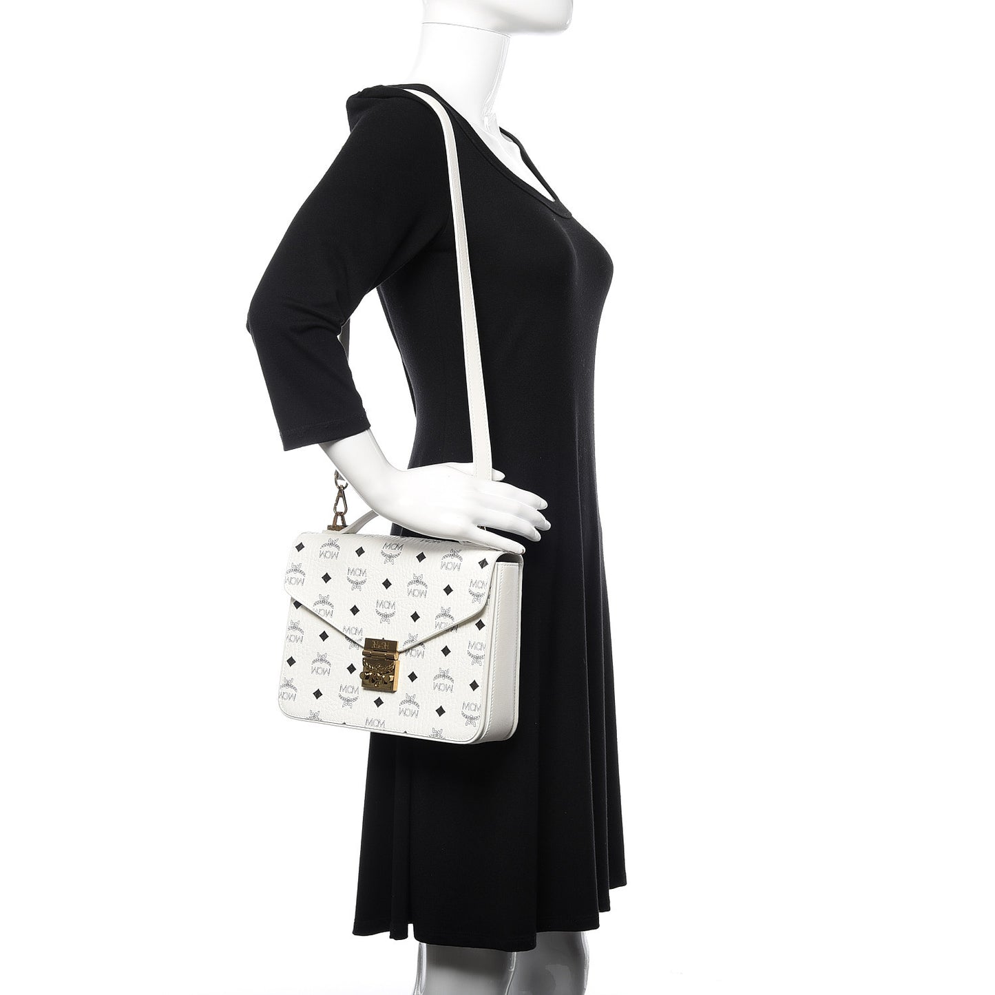 Visetos Medium Patricia Satchel White