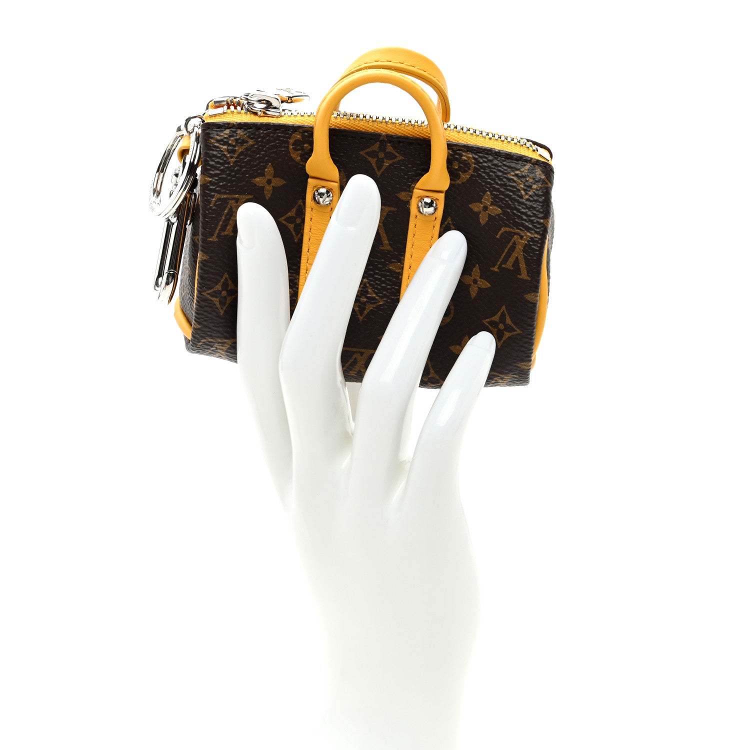 Louis Vuitton Monogram LV Colormania Mini Keepall Pouch Bag Charm Yellow 2 of 6