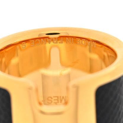Hermes Madame Calfskin Large Olympe Ring S Black 5 of 6