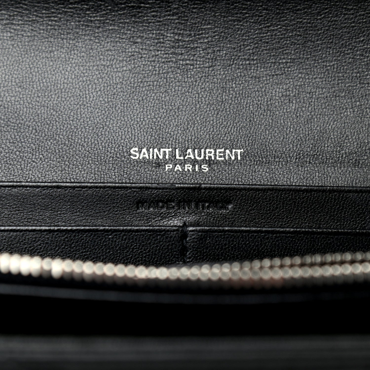 Saint Laurent Lambskin Y Quilted Monogram Large Loulou Flap Wallet Black 6 of 7
