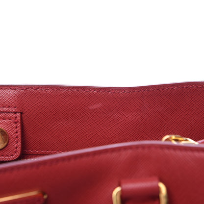 Prada Saffiano Lux Medium Tote Fuoco 9 of 10