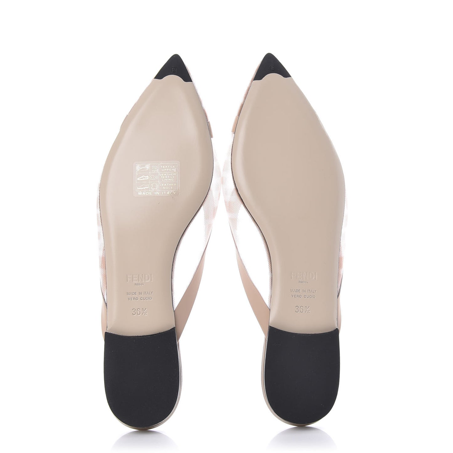 Technical Mesh FF Colibri Flat Mules 36.5 Rose Nudo