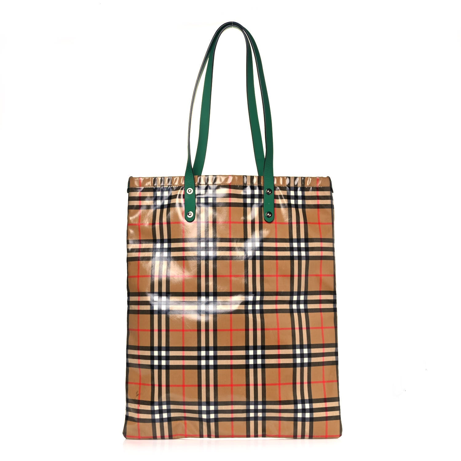 Burberry Coated Canvas Vintage Check Shopper Tote 1 of 10