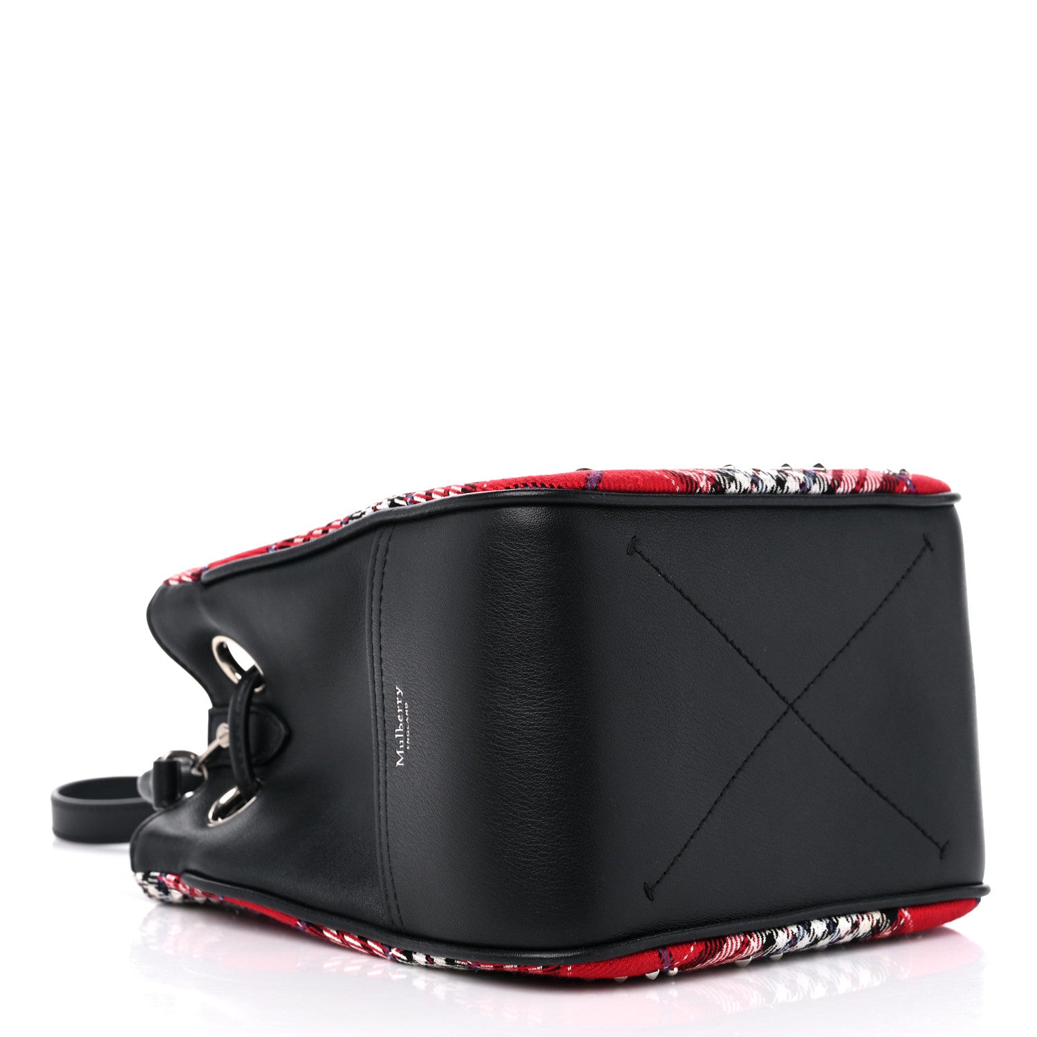 Mulberry Tartan Studded Bucket Bag Scarlet 4 of 8