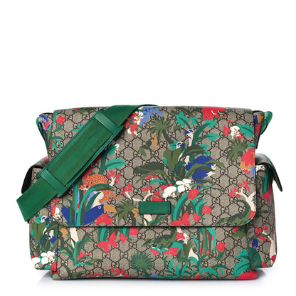 Gucci GG Supreme Monogram Jungle Diaper Bag Green 1 of 9