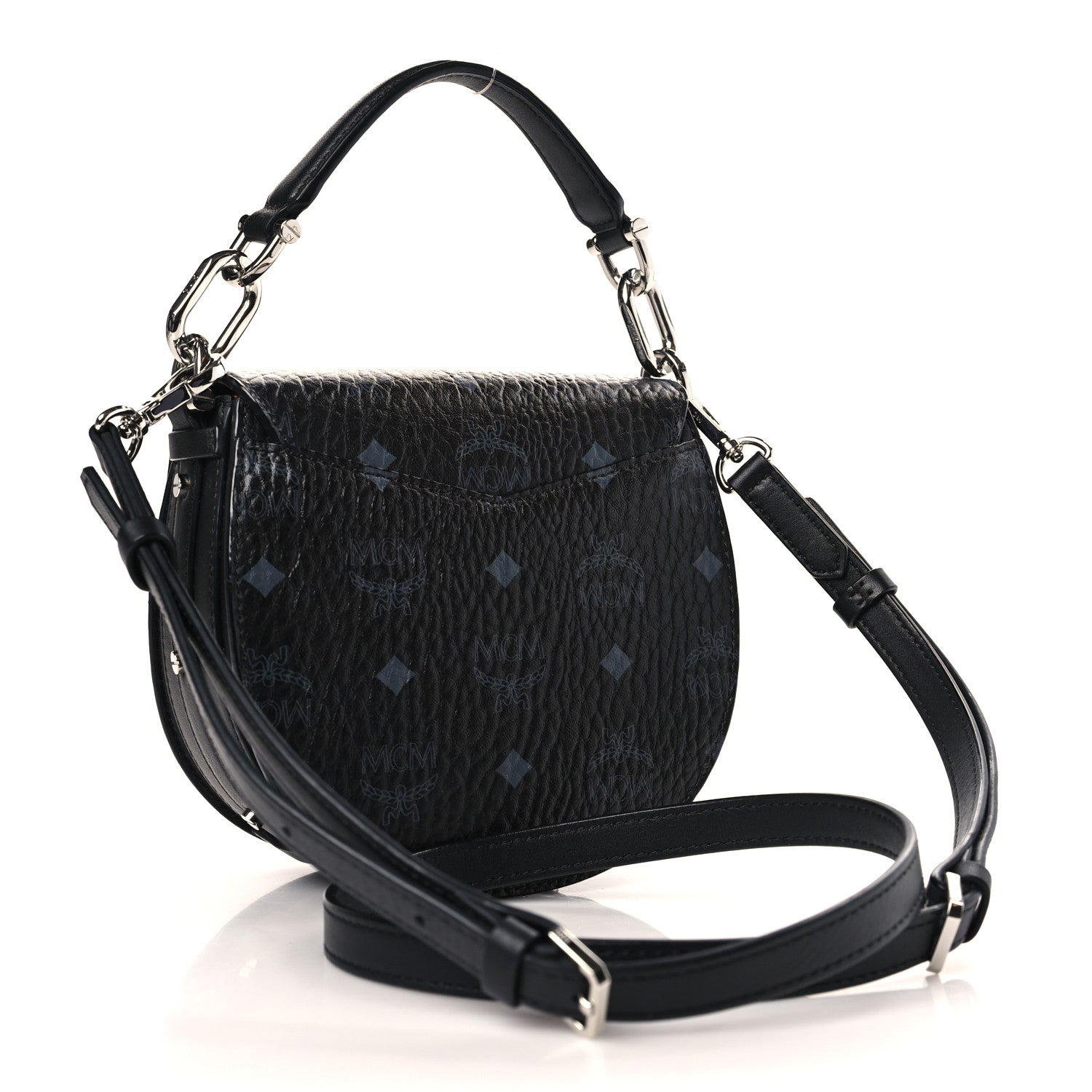 MCM Visetos Mini Patricia Crossbody Bag Black 3 of 8