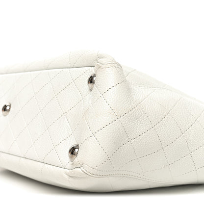 Chanel Caviar Stitched CC Pocket Tote White 10 of 10