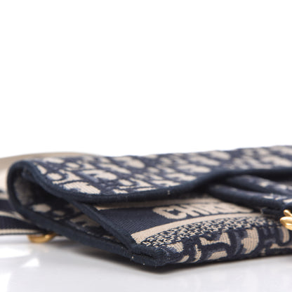 Christian Dior Oblique Slim Saddle Pouch Blue 6 of 10