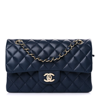 Chanel Caviar Quilted Small Double Flap Navy 1 of 13