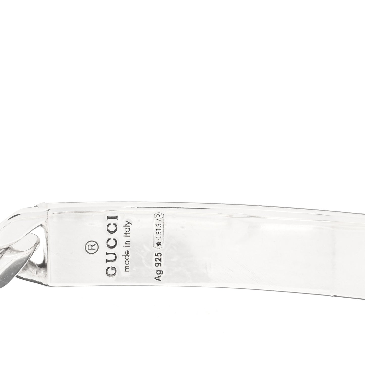 Sterling Silver GucciGhost Hamlet Skull ID Chain Bracelet