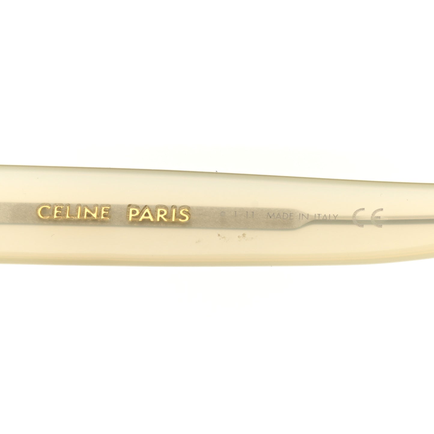 Acetate Studded Round Sunglasses CL40170I White