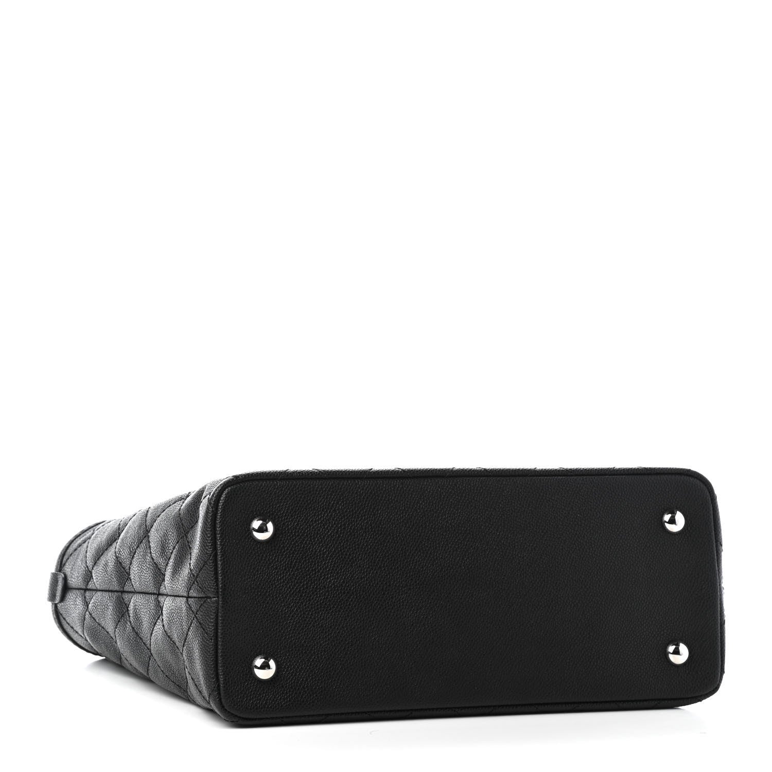 Chanel Grained Calfskin Quilted Small Daily Shopping Tote Black 3 of 6