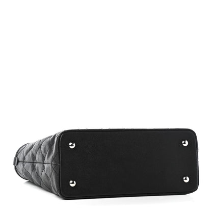 Chanel Grained Calfskin Quilted Small Daily Shopping Tote Black 3 of 6