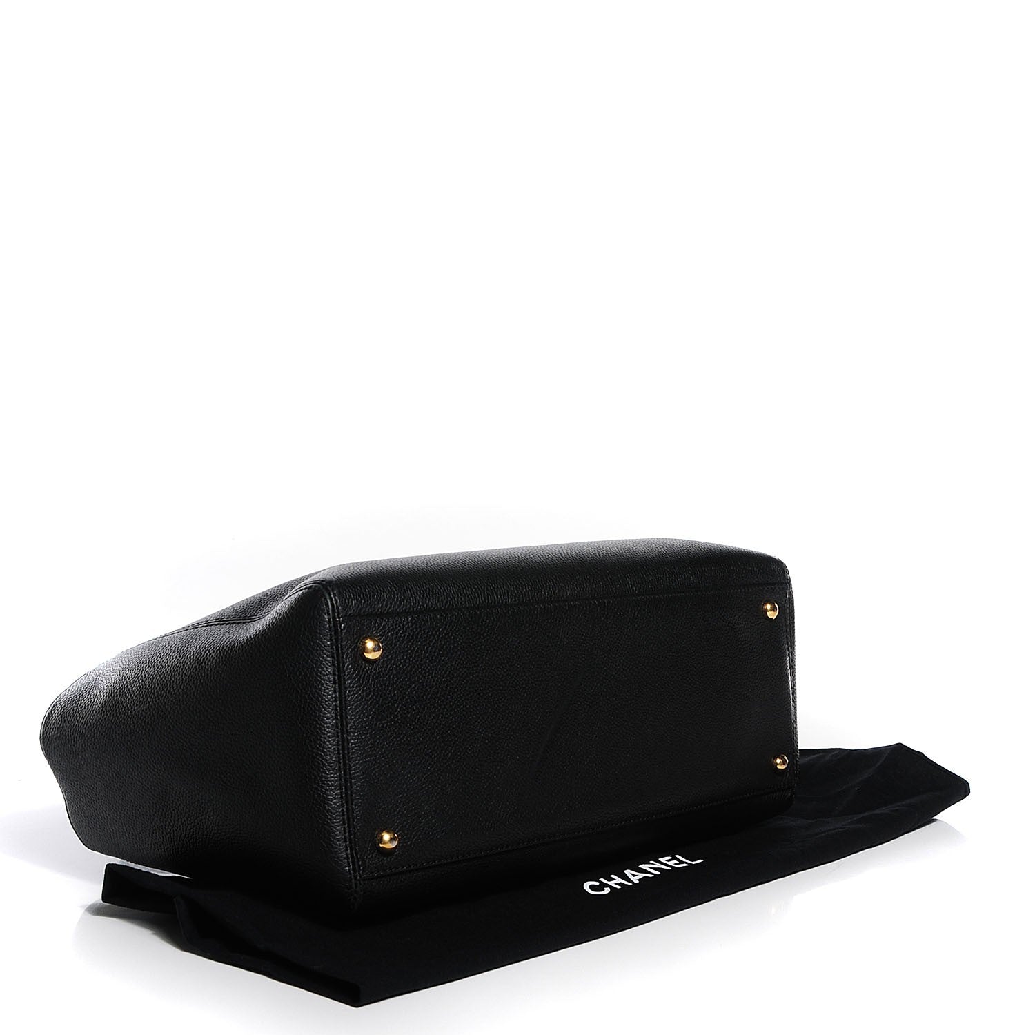 Chanel Calfskin Small Cerf Shopper Tote Black 4 of 8