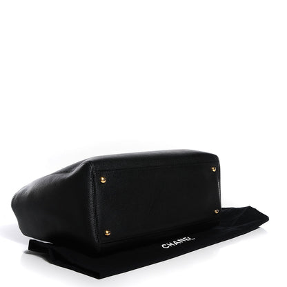 Chanel Calfskin Small Cerf Shopper Tote Black 4 of 8