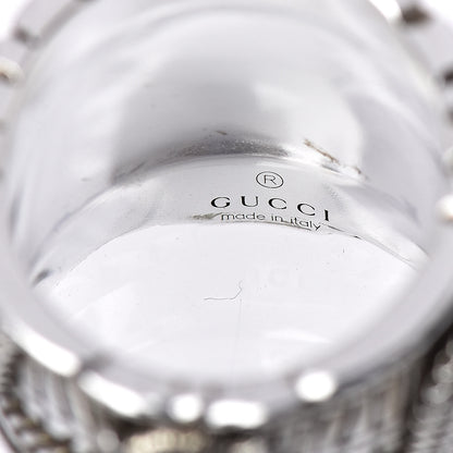 Gucci Sterling Silver Resin Large Garden Ring 54 6.75 5 of 5