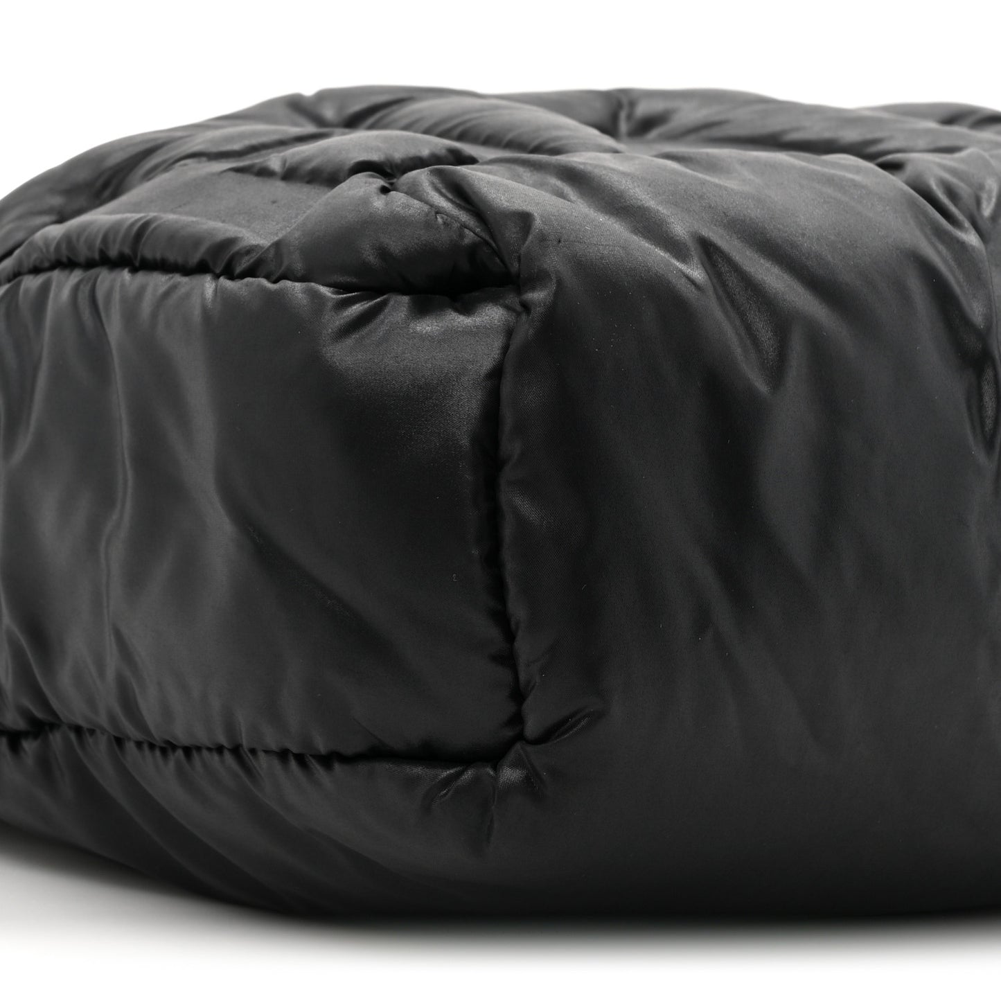 Nylon Tweed Coco Neige Messenger Bag Black