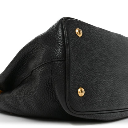 Prada Vitello Phenix Top Handle Bag Black 8 of 9