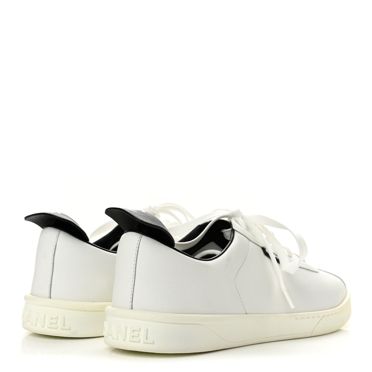 Chanel Calfskin Mens CC Sneakers 41 White 5 of 10