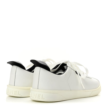 Chanel Calfskin Mens CC Sneakers 41 White 5 of 10