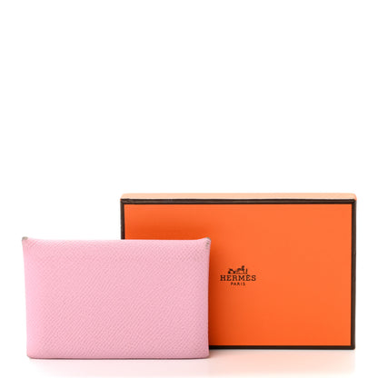 Hermes Epsom Calvi Card Case Mauve Sylvestre 9 of 9