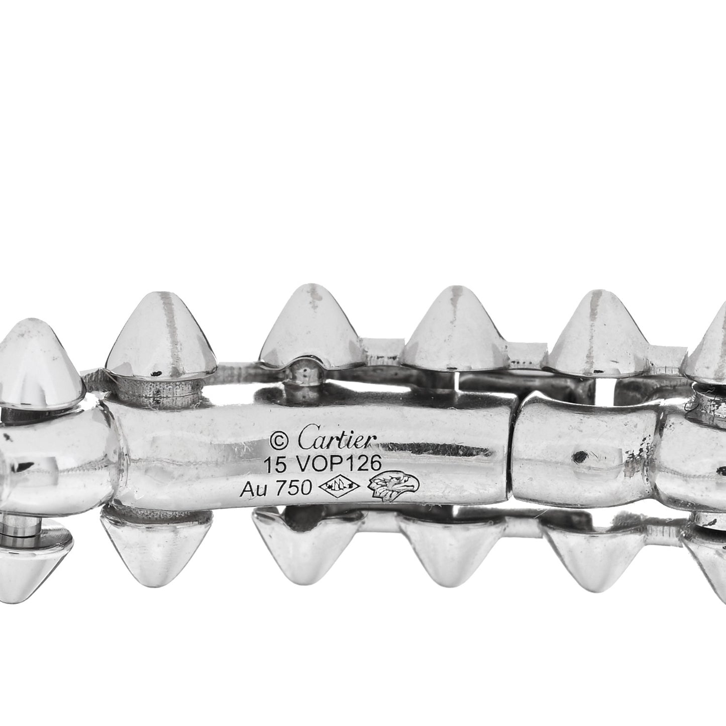 18K White Gold Medium Clash De Bracelet 15