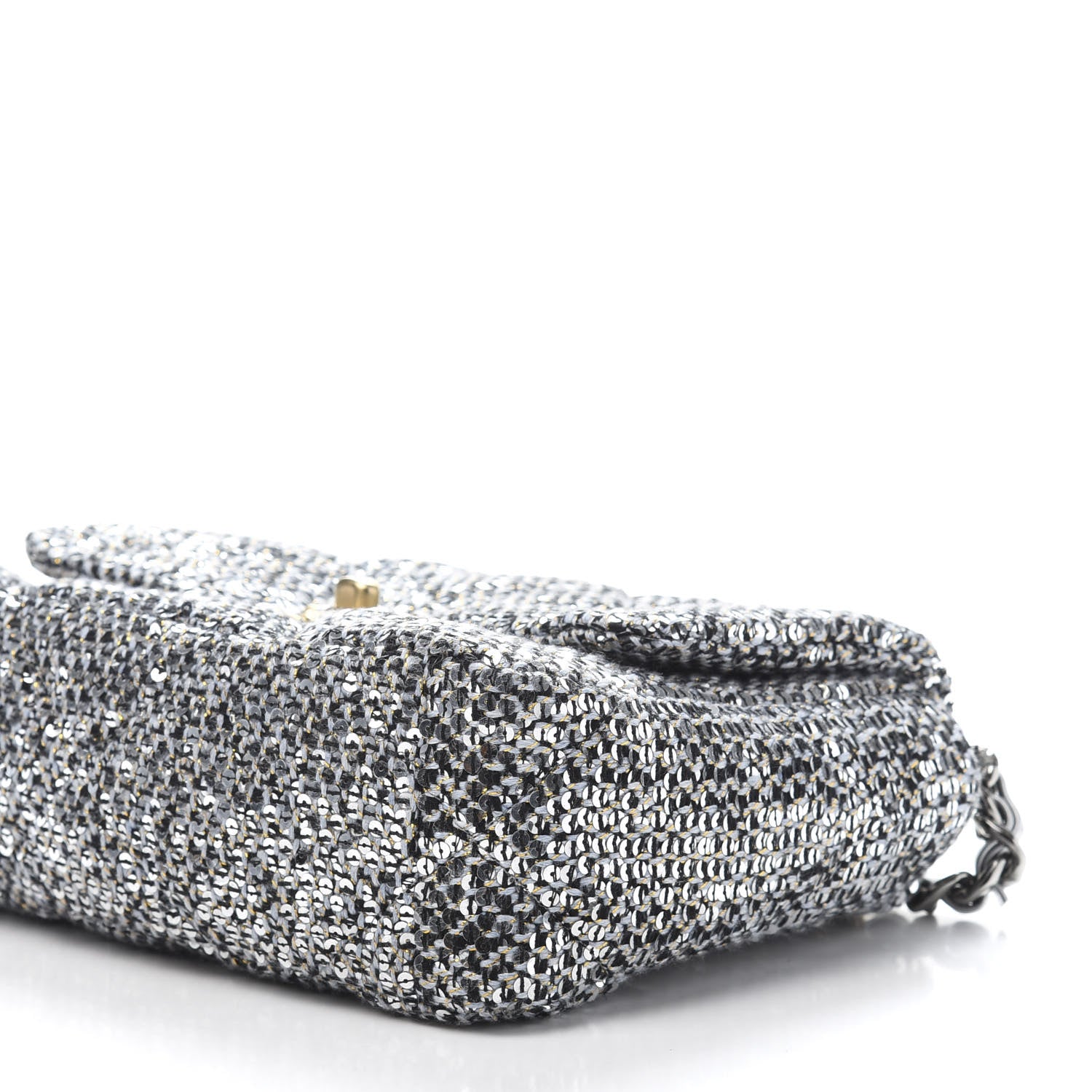 Chanel Sequin Quilted Medium 19 Flap Silver 9 of 11