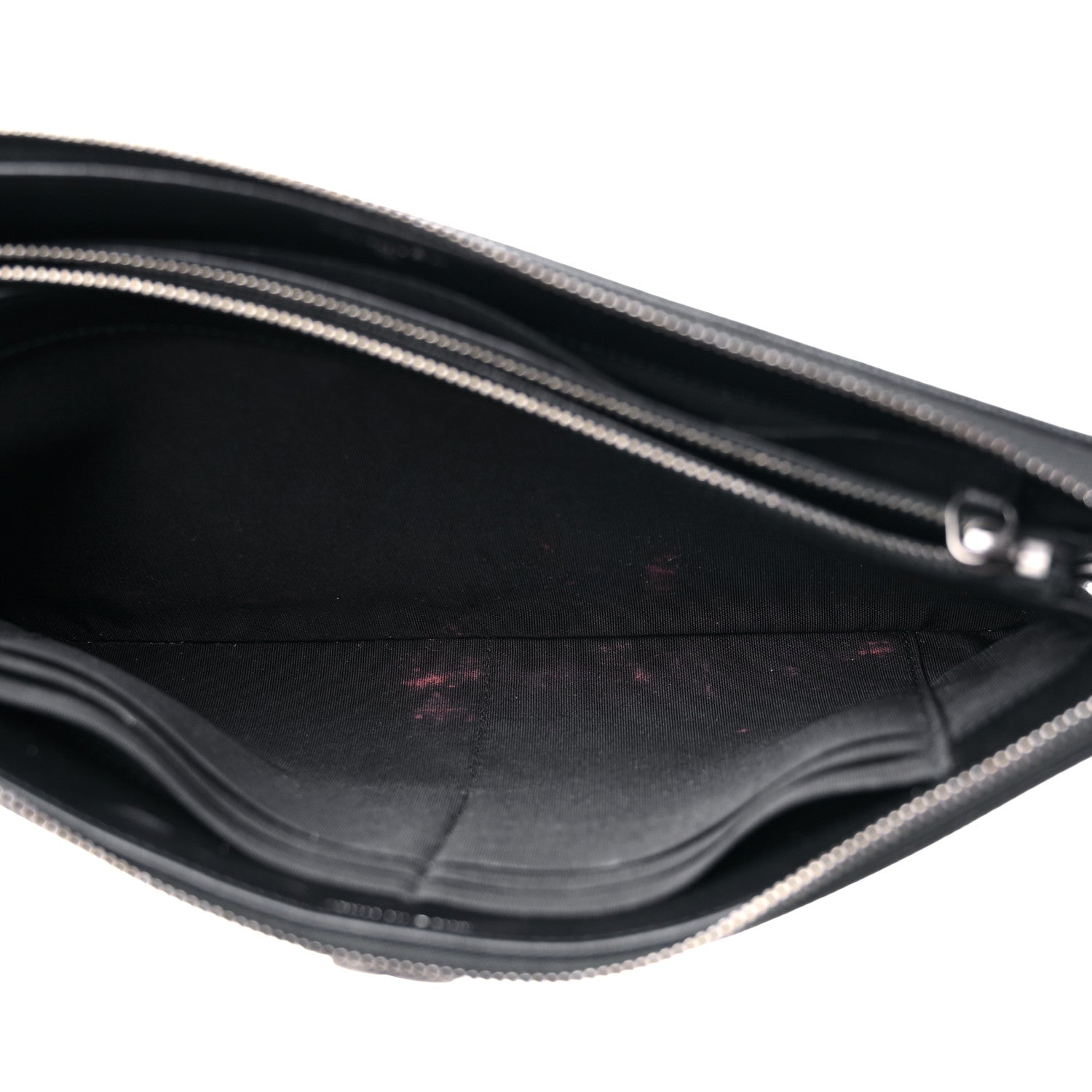 Chanel Caviar Chevron Quilted Small Zipped Boy Pouch Black 7 of 17