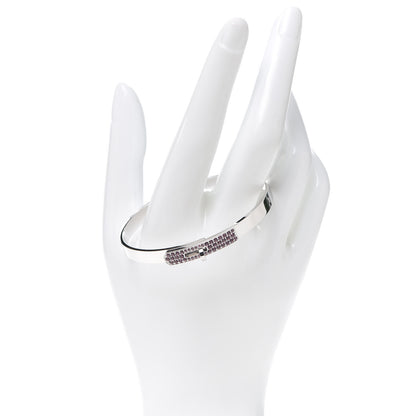 Hermes 18K White Gold Pink Rhodolite PM Kelly Bracelet SH 2 of 4