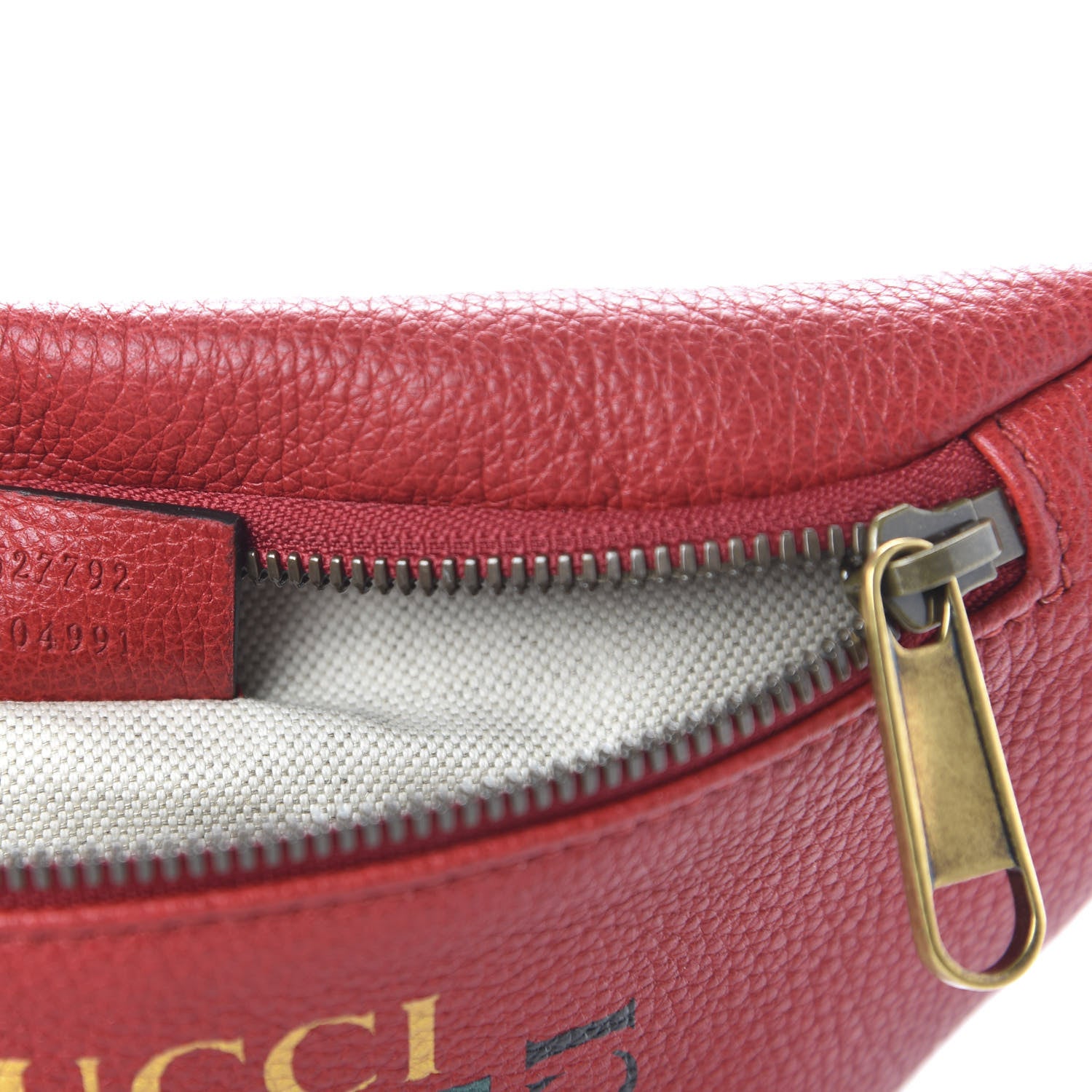 Gucci Grained Calfskin Small Logo Belt Bag Hibiscus Red 9 of 10