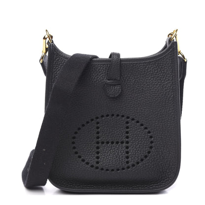 Hermes Taurillon Clemence Evelyne TPM Black 1 of 10