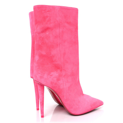 Christian Louboutin Veau Velours Astrilarge 100 Booties 37 Pink 4 of 7