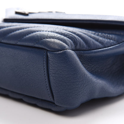 Saint Laurent Sheepskin Matelasse Monogram Large College Bag Navy 7 of 8