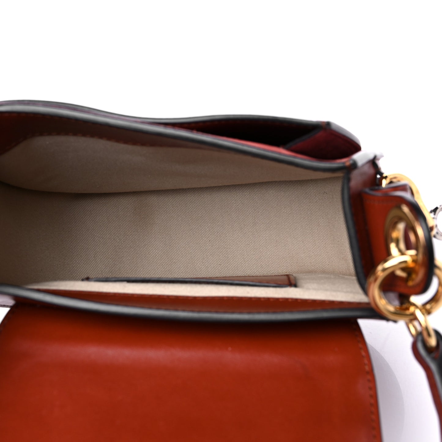 Calfskin Small Tess Bag Sepia Brown