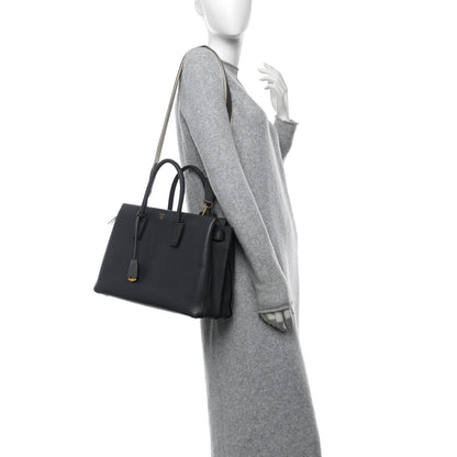 MCM Grained Calfskin Large Milla Tote Phantom Grey 2 of 12