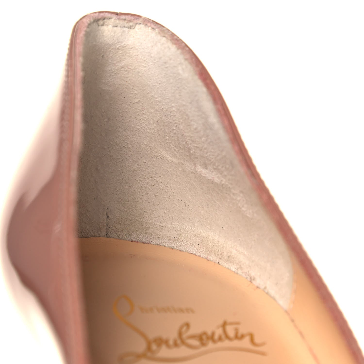 Christian Louboutin Patent Pigalle Follies 100 Pumps 36 Nude 9 of 10