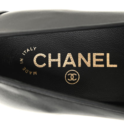 Chanel Lambskin Quilted Womens CC Loafers 41 Black 6 of 12